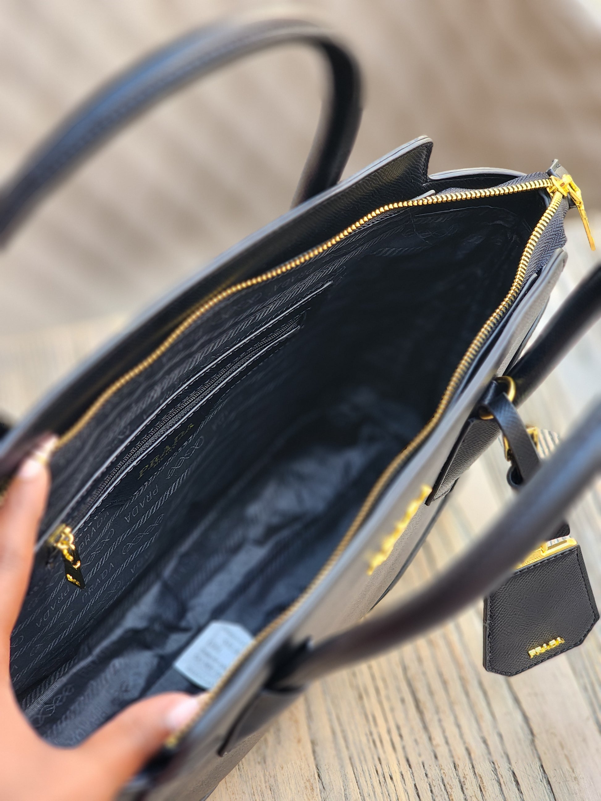 Black Structured Tote