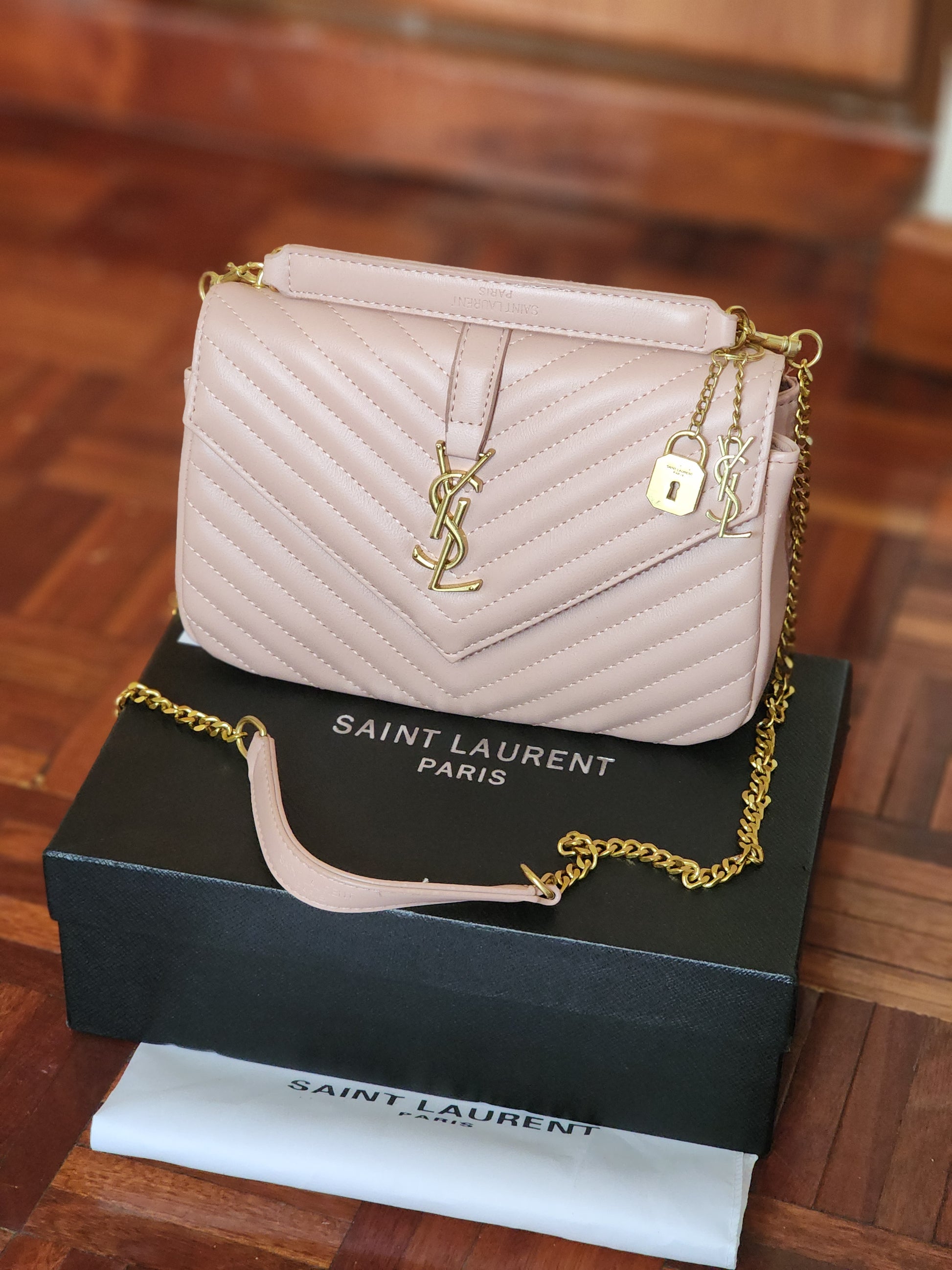 Quilted Chain Sling Bag