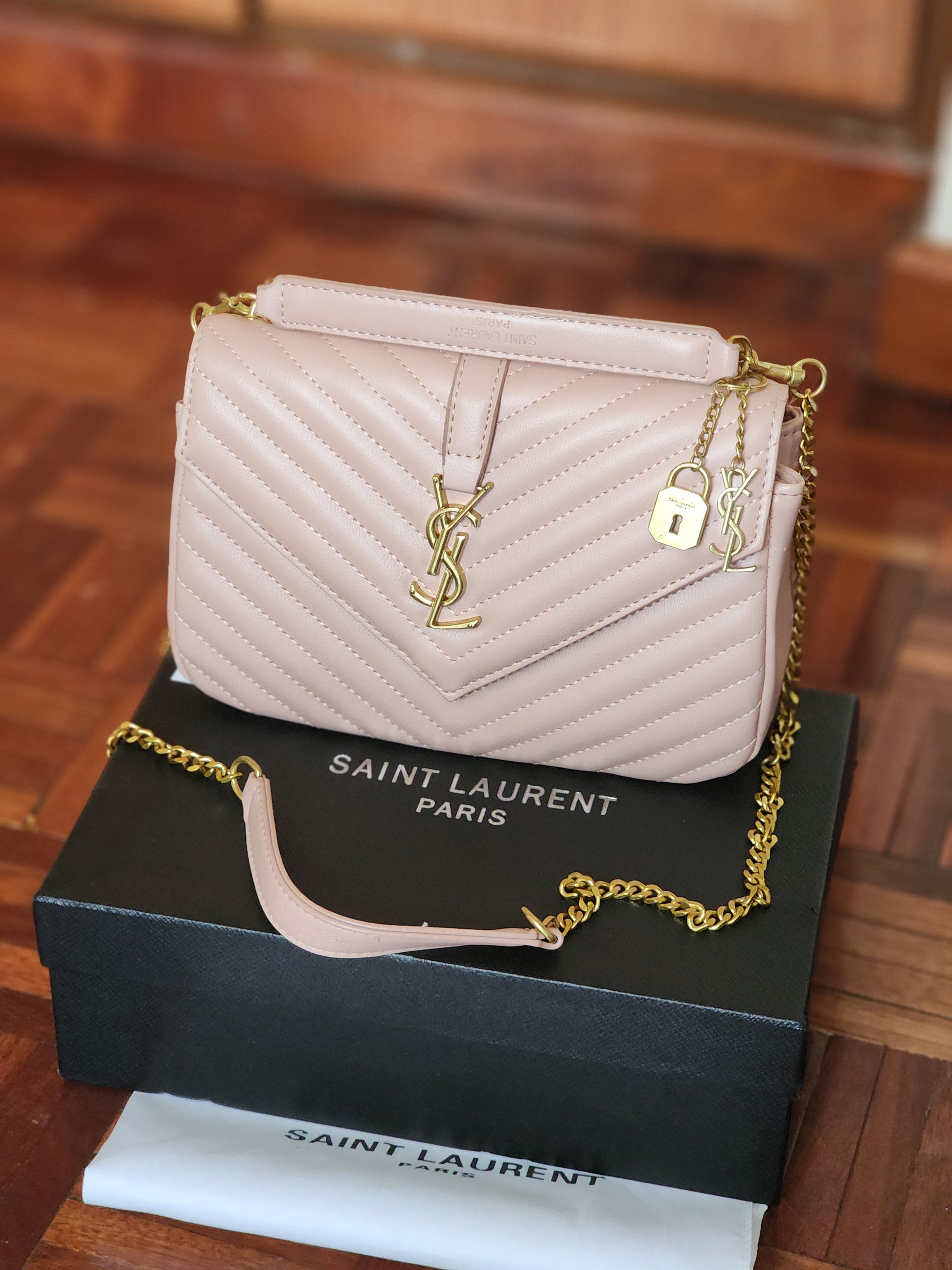 Quilted Chain Sling Bag