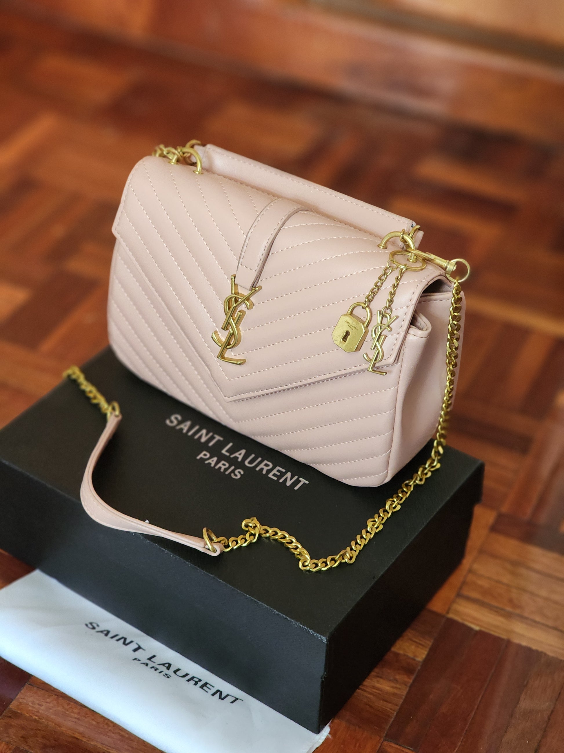 Quilted Chain Sling Bag