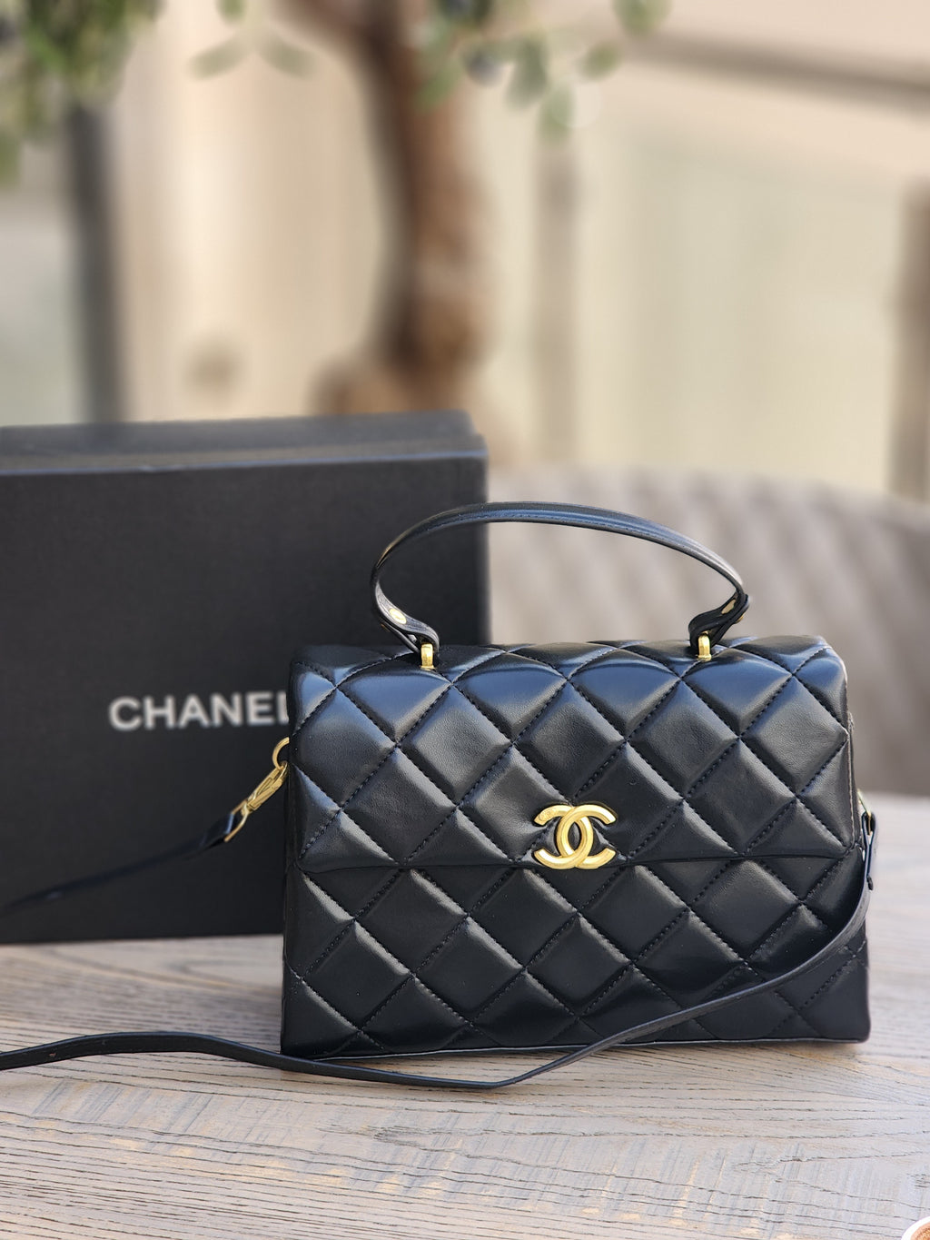 Quilted Top-Handle Bag