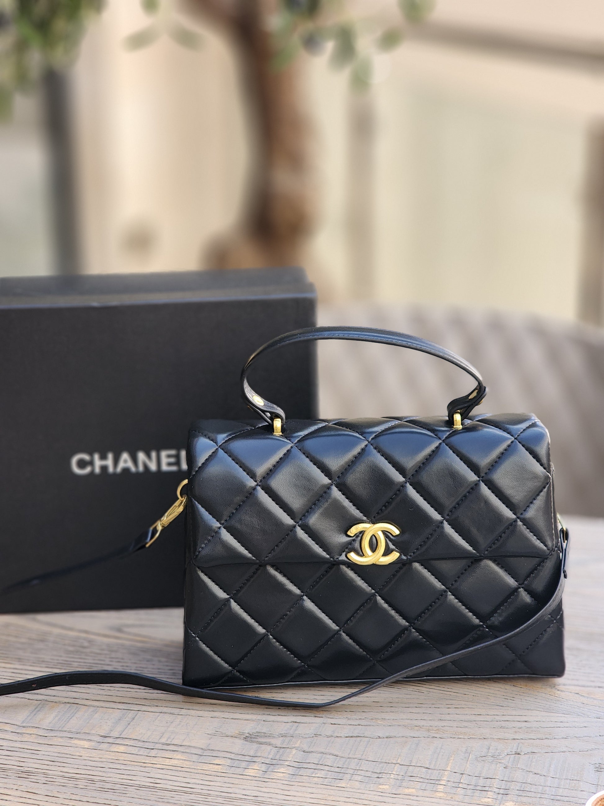 Quilted Top-Handle Bag
