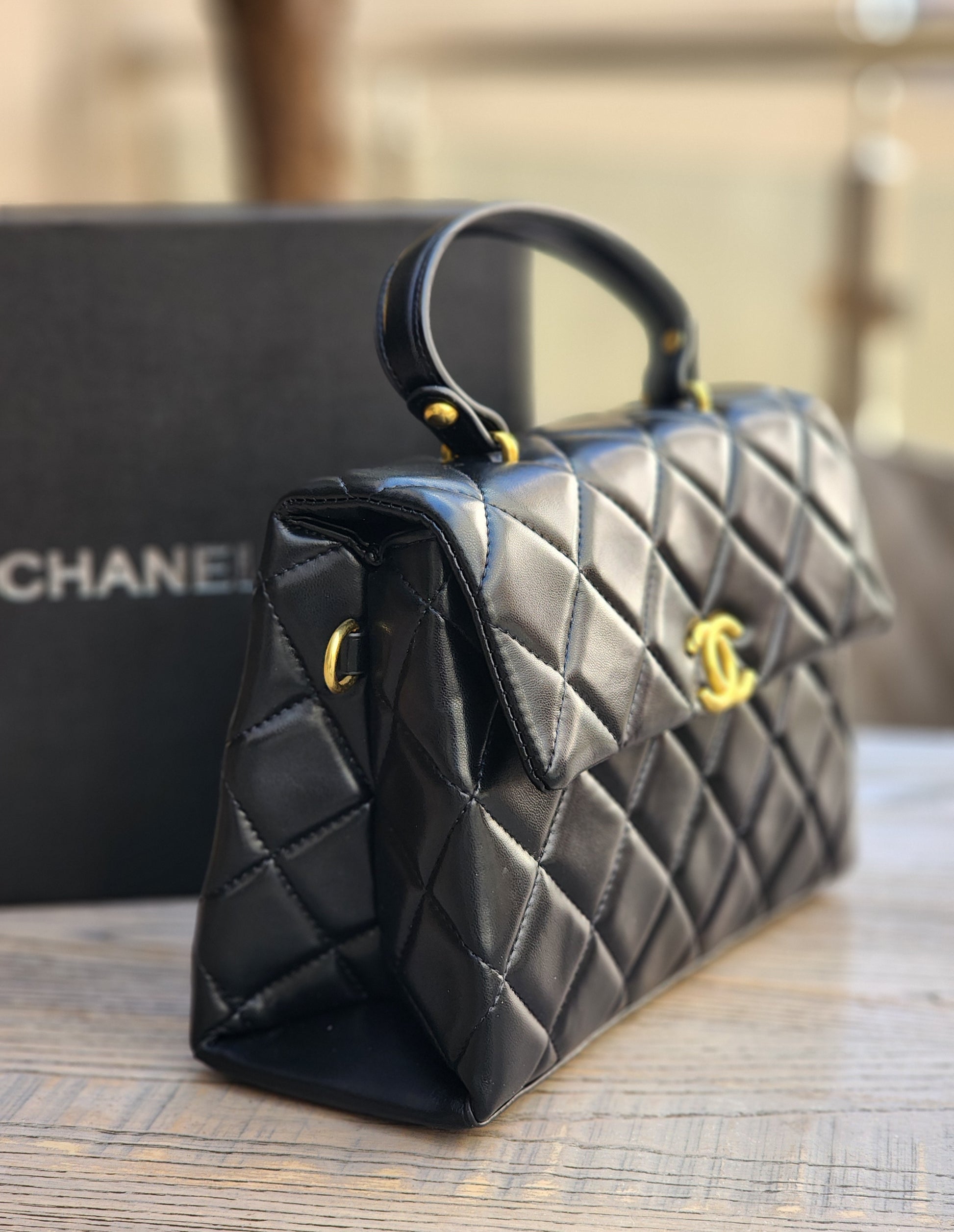Quilted Top-Handle Bag
