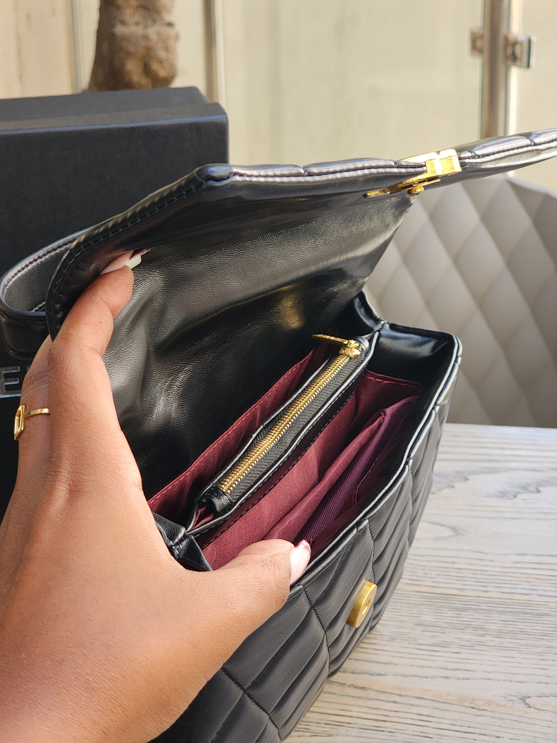 Quilted Top-Handle Bag