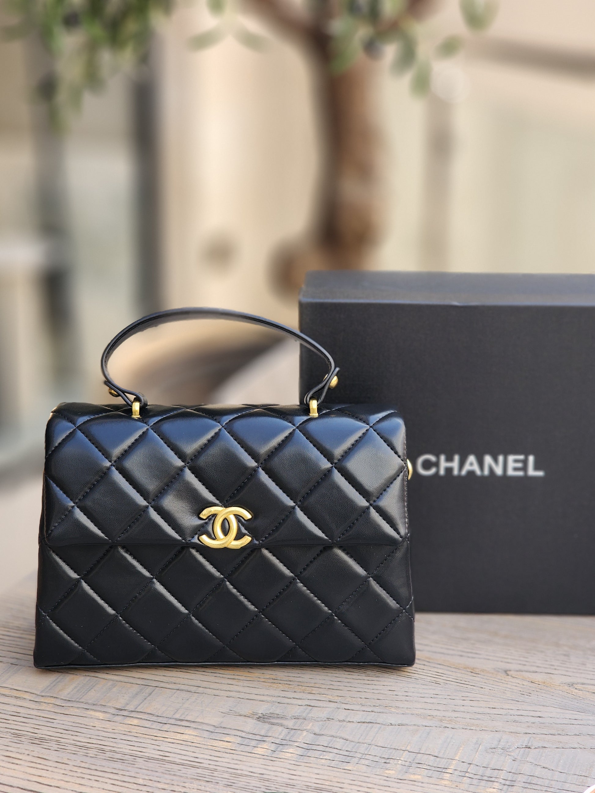 Quilted Top-Handle Bag