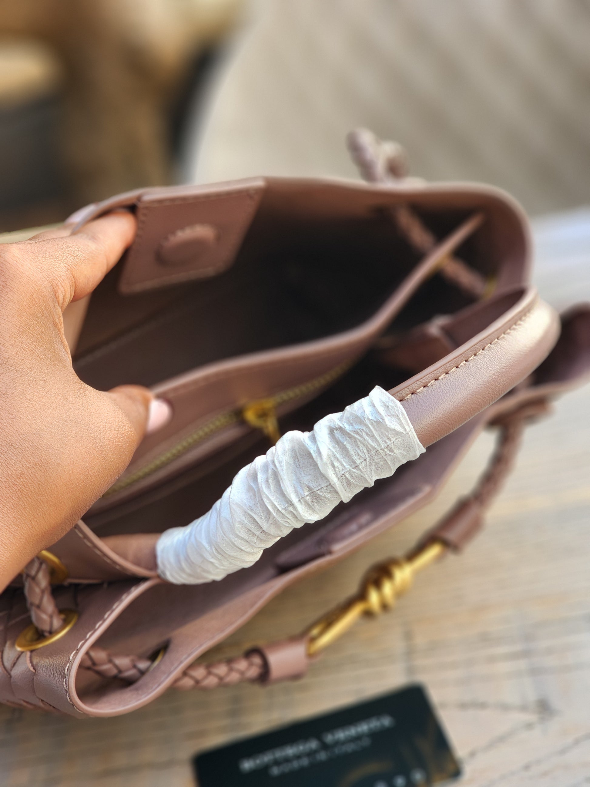 Braided Faux Leather Tote