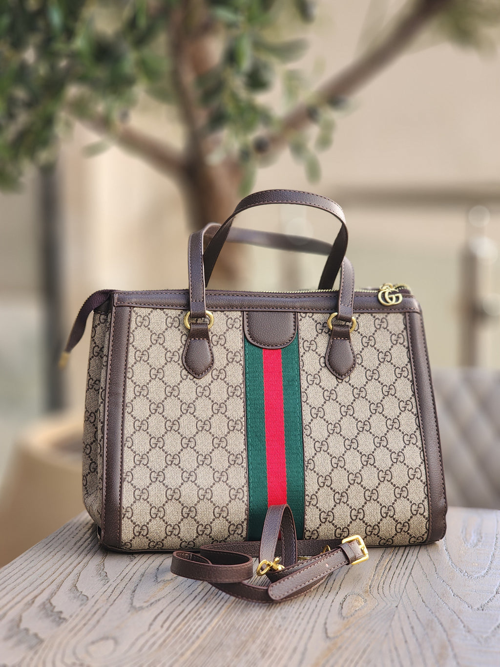 Monogram structured Tote