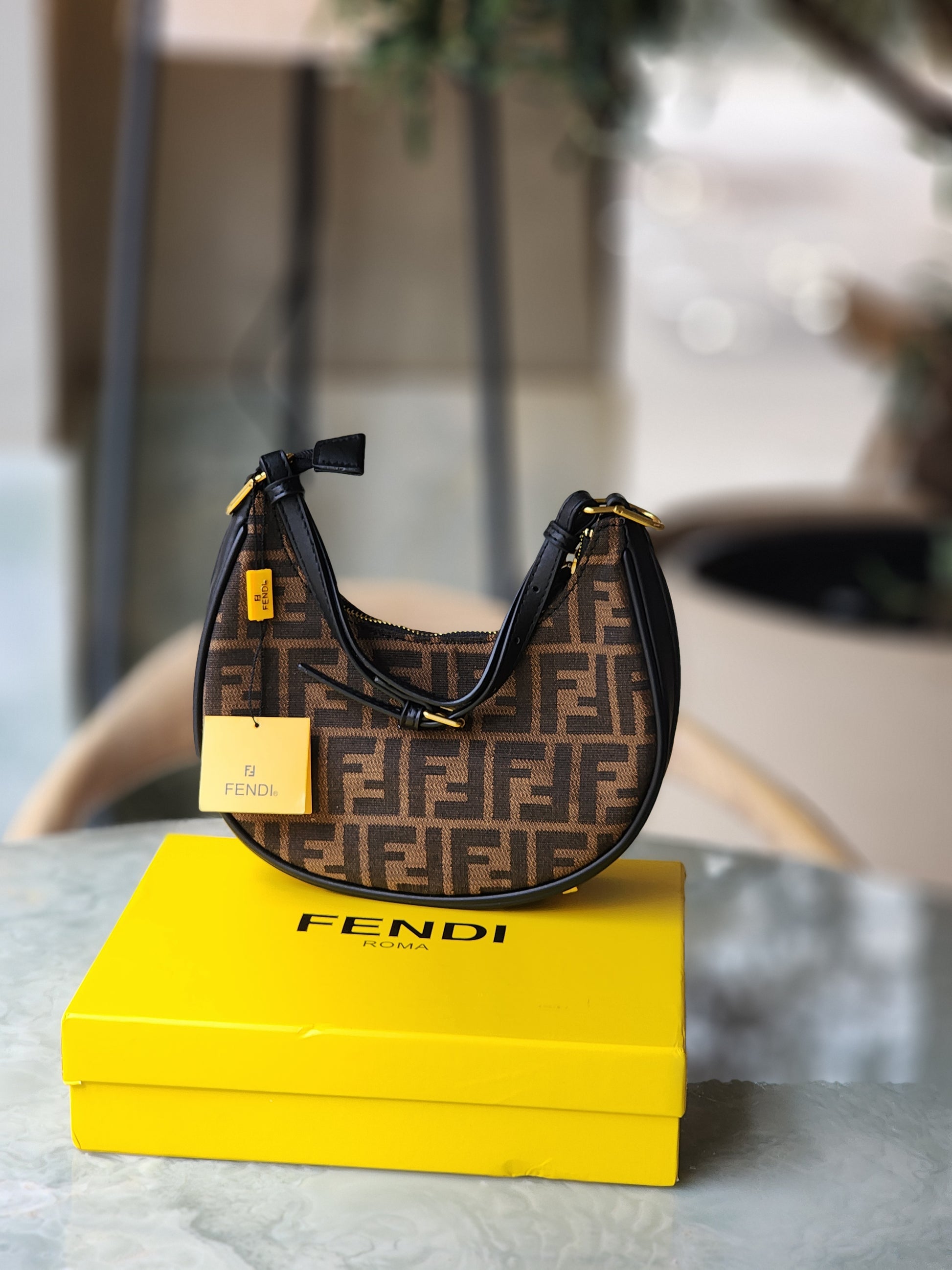 Moon Bag – Monogram Brown