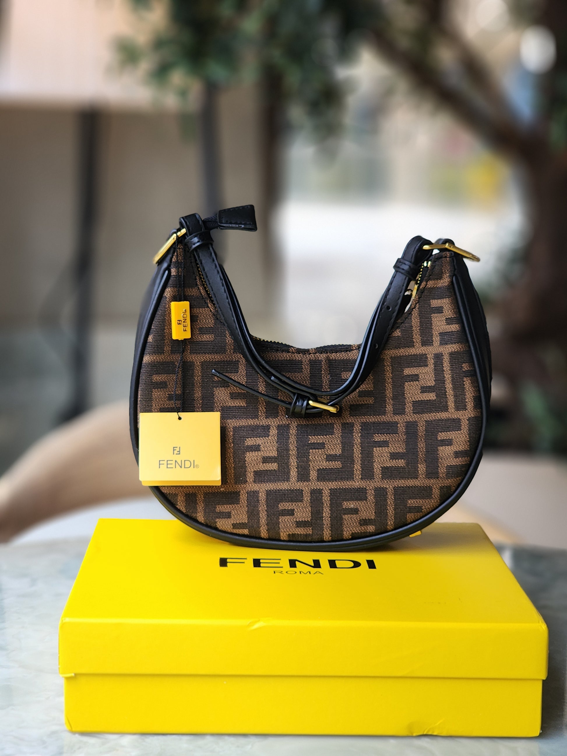Moon Bag – Monogram Brown