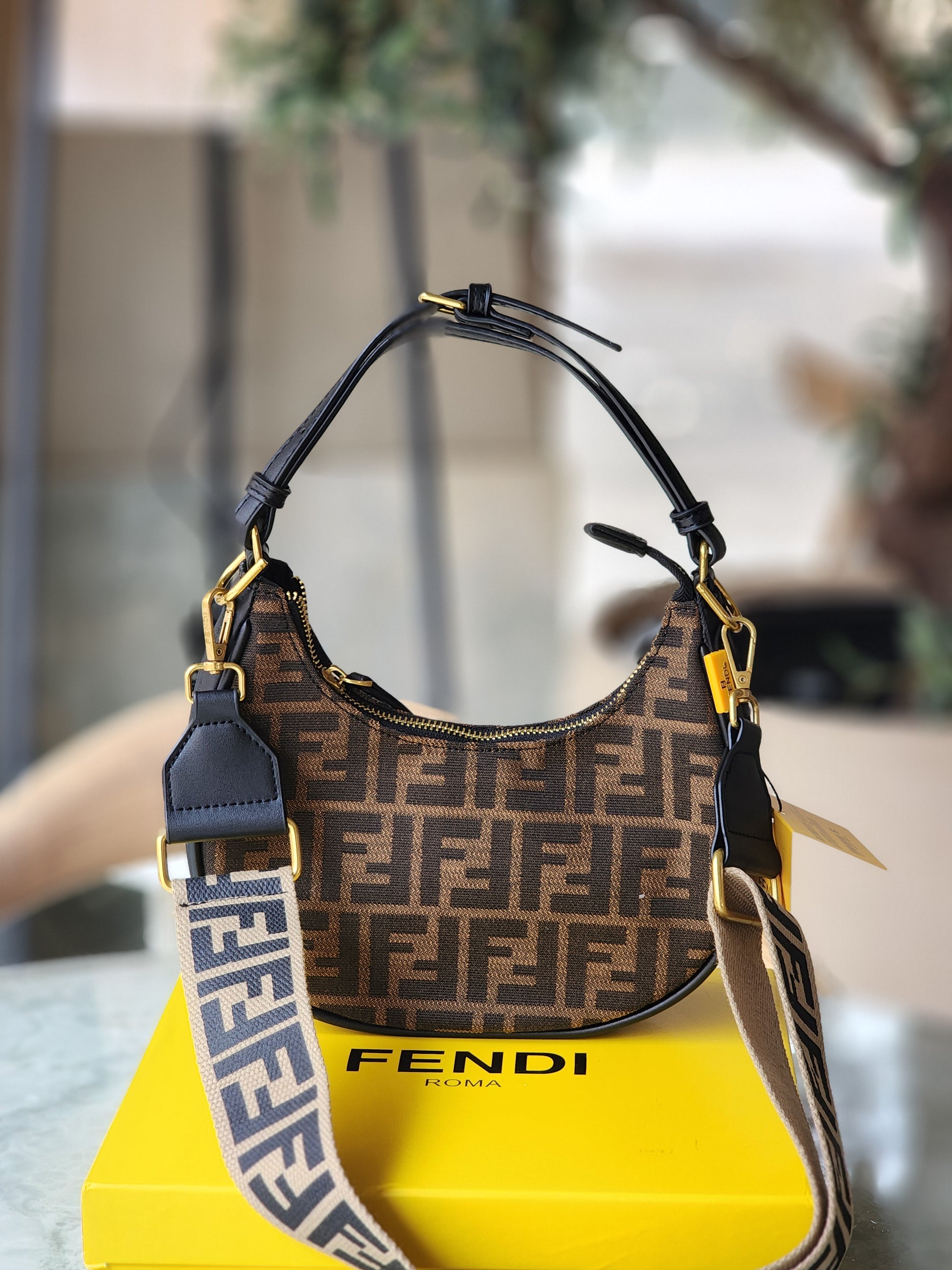 Moon Bag – Monogram Brown