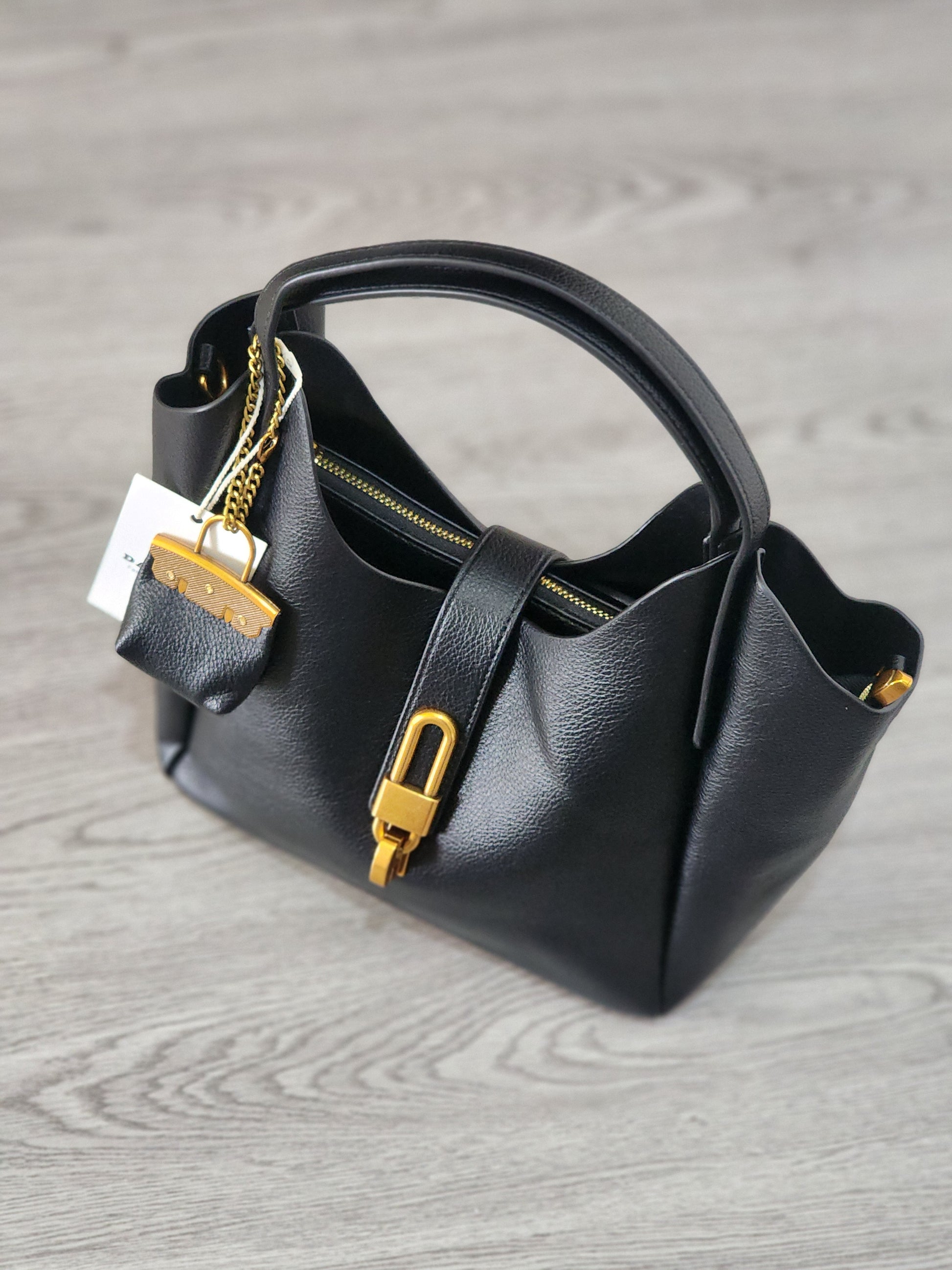Ahera Minimalist Curve bag – Noir
