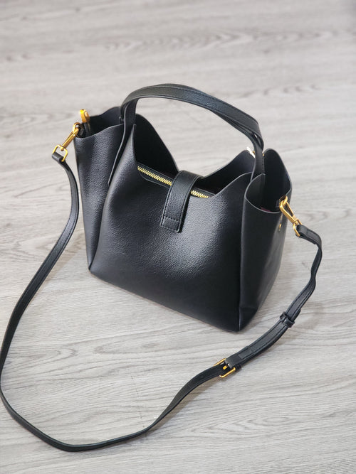 Ahera Minimalist Curve bag – Noir