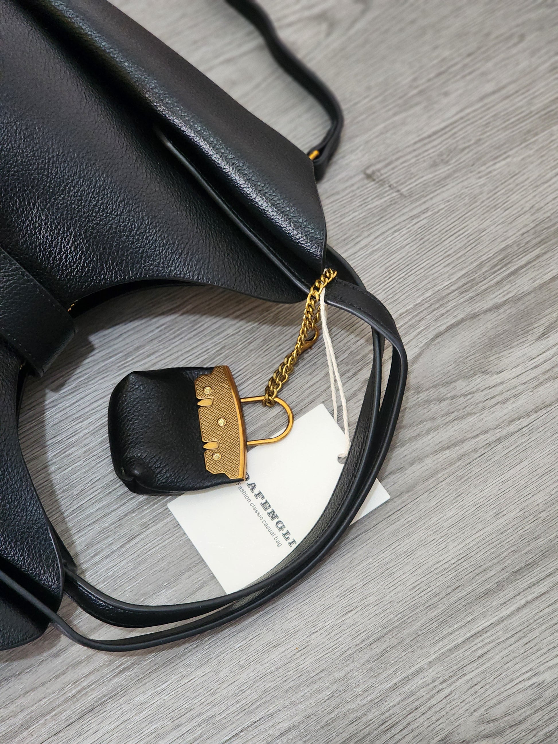 Ahera Minimalist Curve bag – Noir