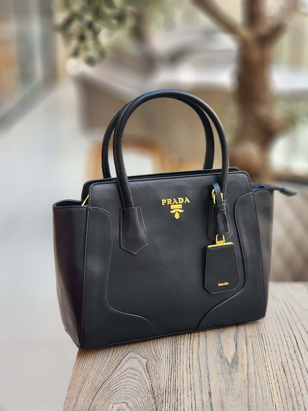 Black Structured Tote