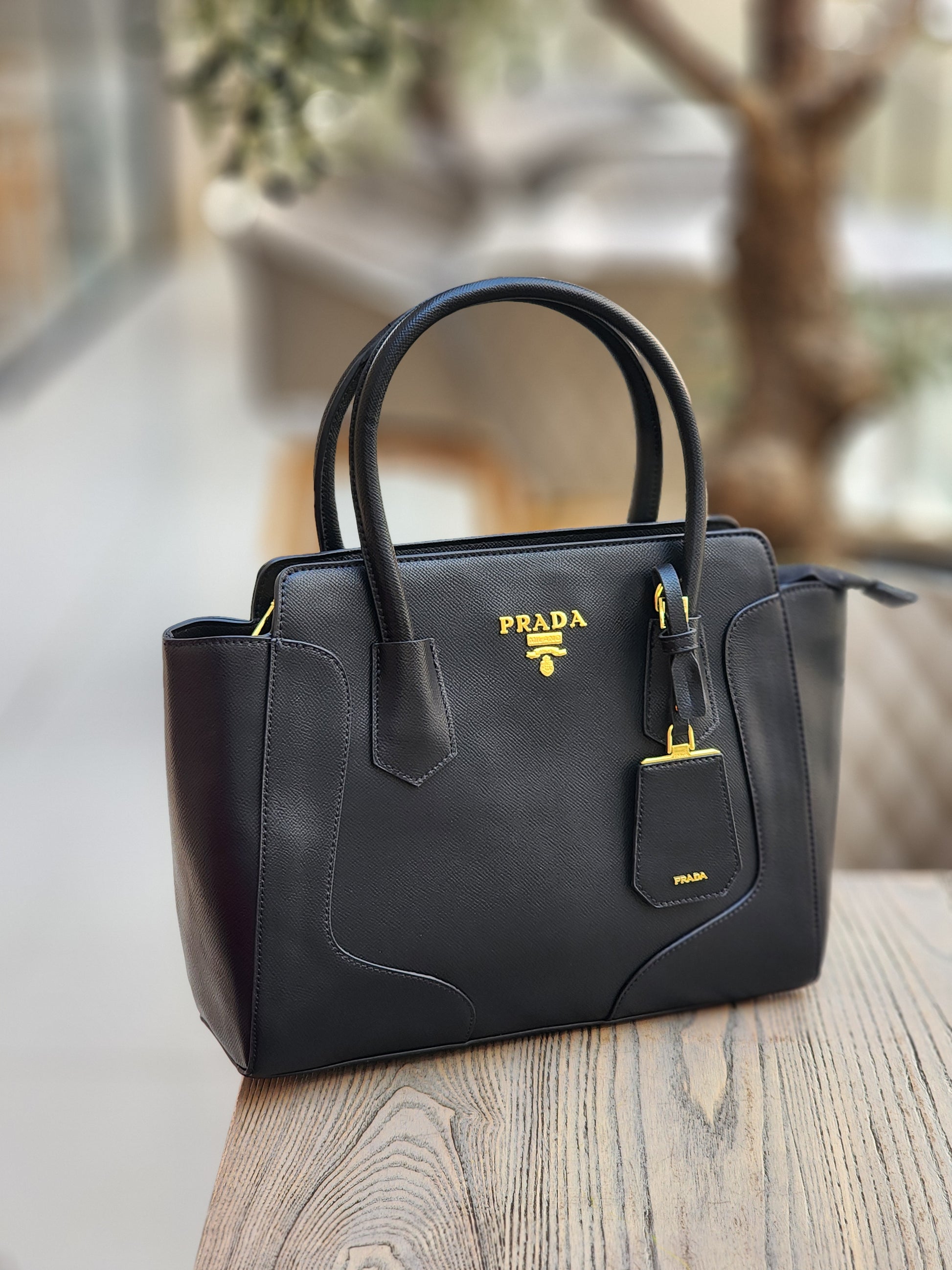 Black Structured Tote