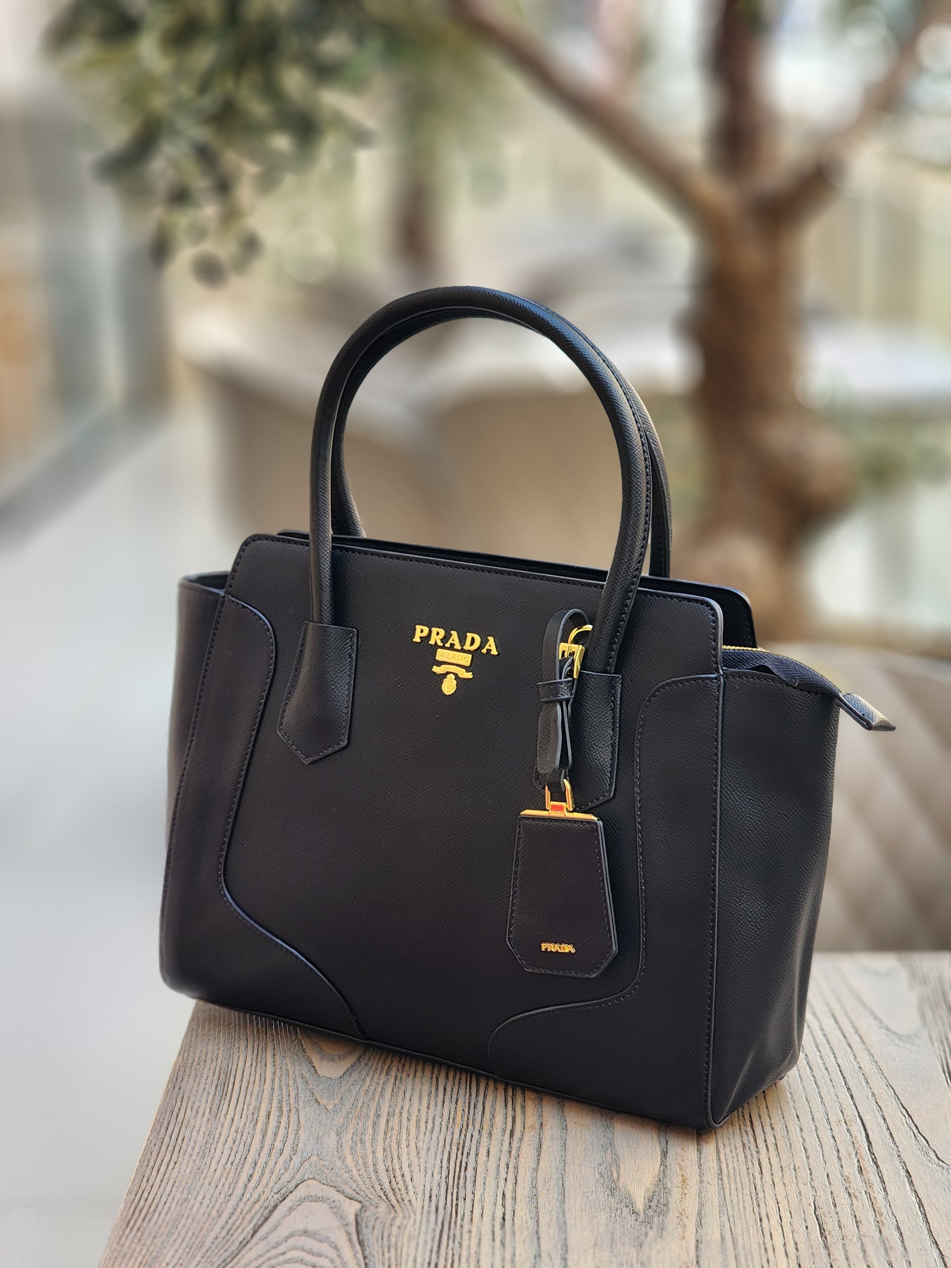 Black Structured Tote