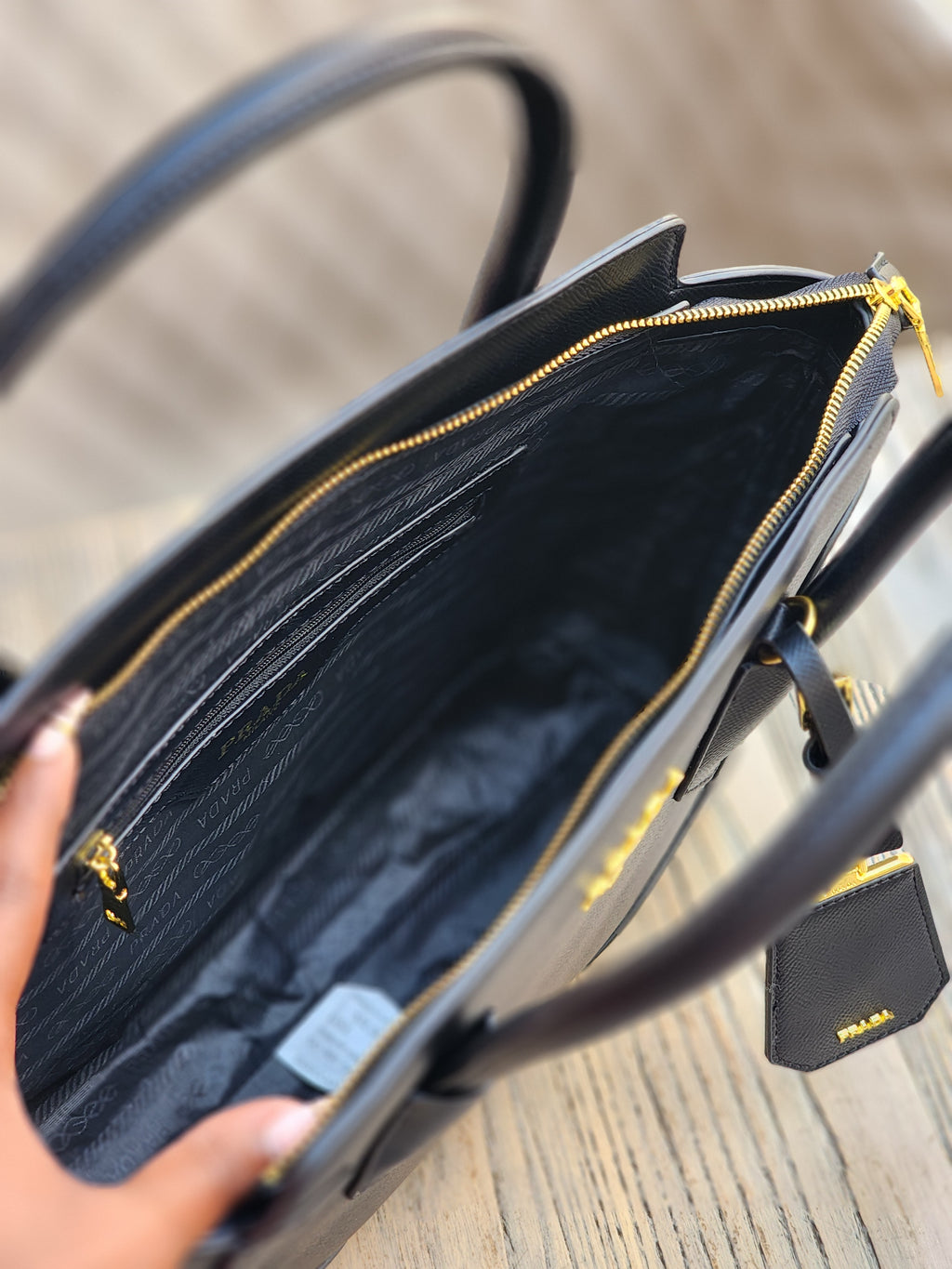 Black Structured Tote