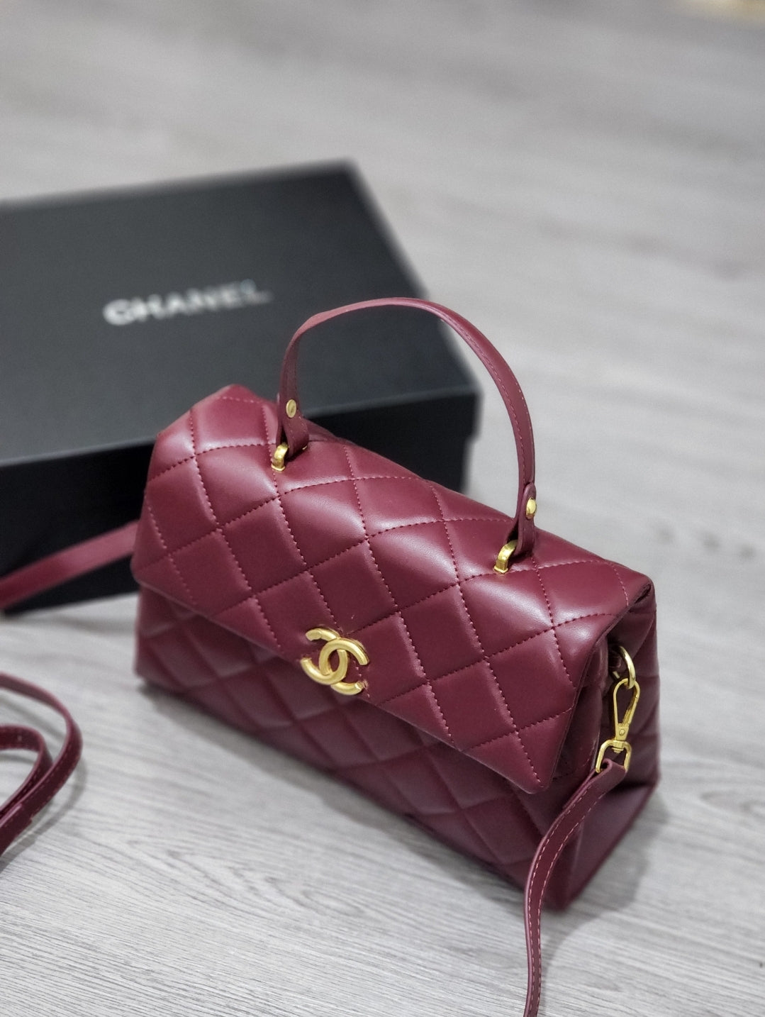 Quilted Top-Handle Bag